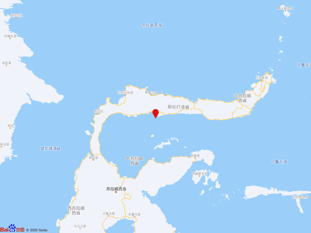 印尼托米尼湾发生5.7级地震