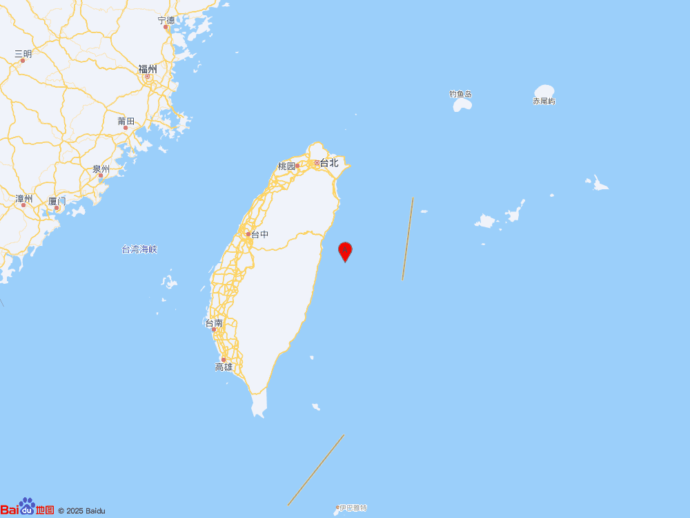 台湾花莲县海域发生5.7级地震