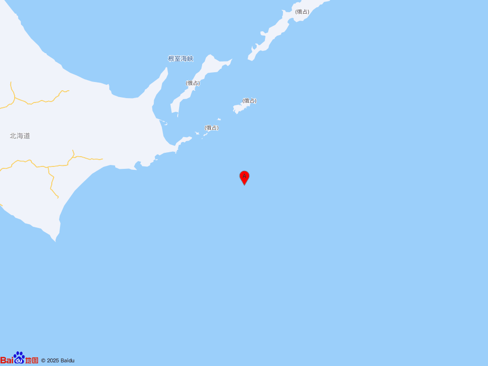 日本北海道沿岸远海发生5.9级地震